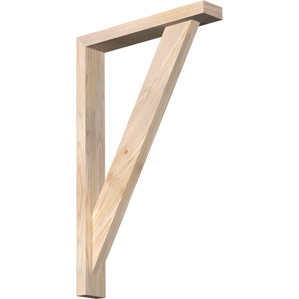 Ekena Millwork Traditional Craftsman Smooth Bracket w/ Offset Brace, Douglas Fir, 3 1/2"W x 20"D x 32"H BKT0402X20X32TRA04SDF - main
